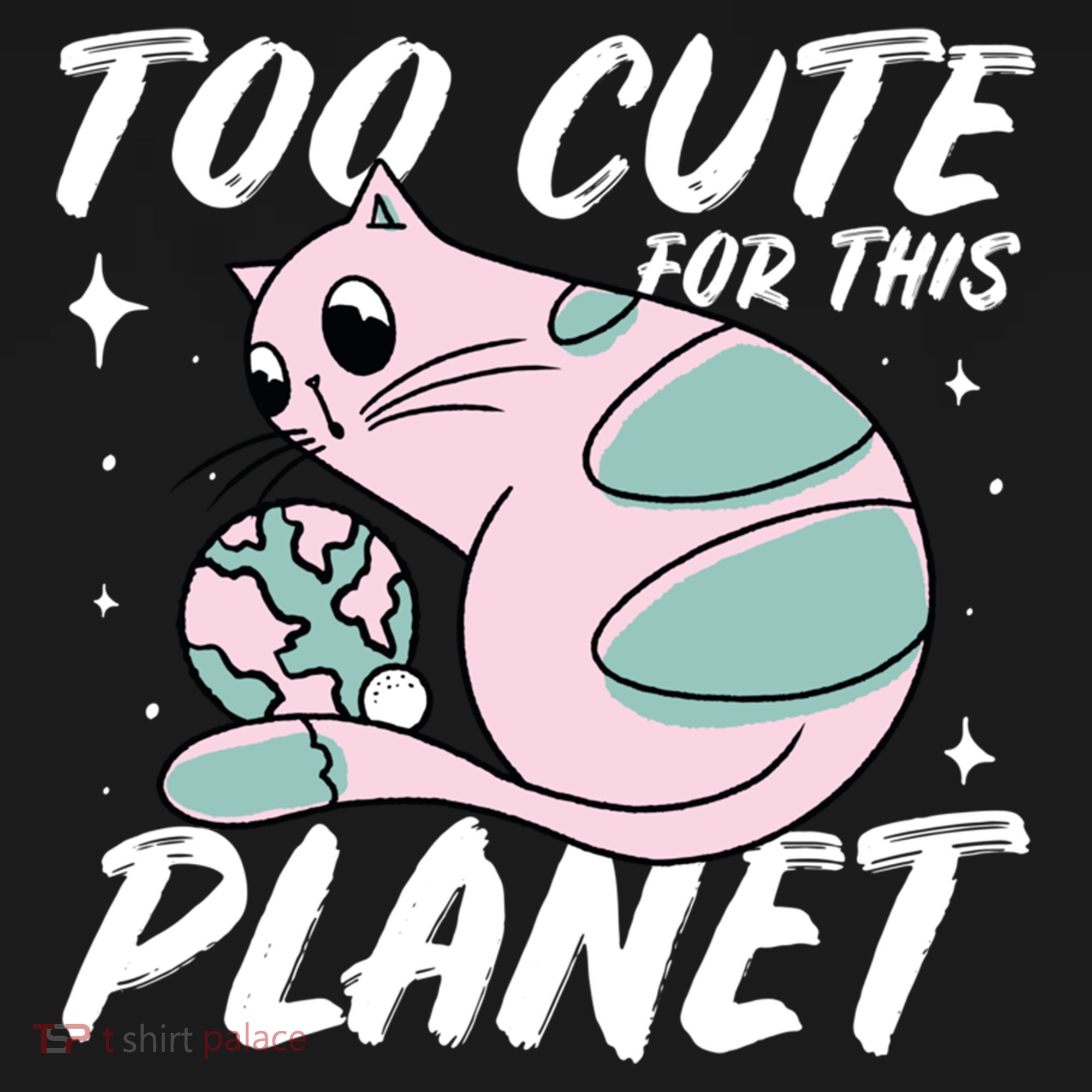 Cat Mom Puns Too Cute For This Planet Earth Astronomy Lover Gift Women's Hoodie