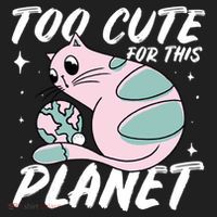 Cat Mom Puns Too Cute For This Planet Earth Astronomy Lover Gift Hat thumb 2