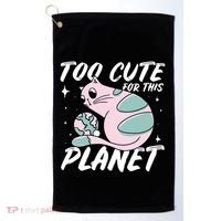 Cat Mom Puns Too Cute For This Planet Earth Astronomy Lover Gift Golf Towel thumb 0
