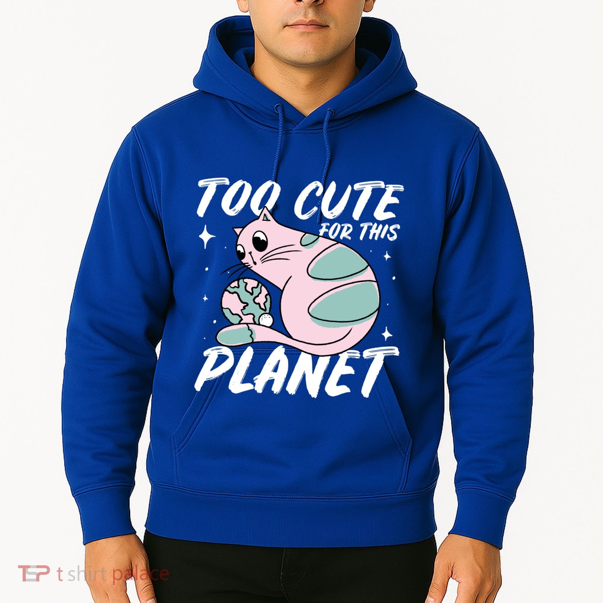 Cat Mom Puns Too Cute For This Planet Earth Astronomy Lover Gift Hoodie