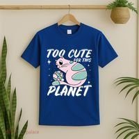Cat Mom Puns Too Cute For This Planet Earth Astronomy Lover Gift T-Shirt thumb 2