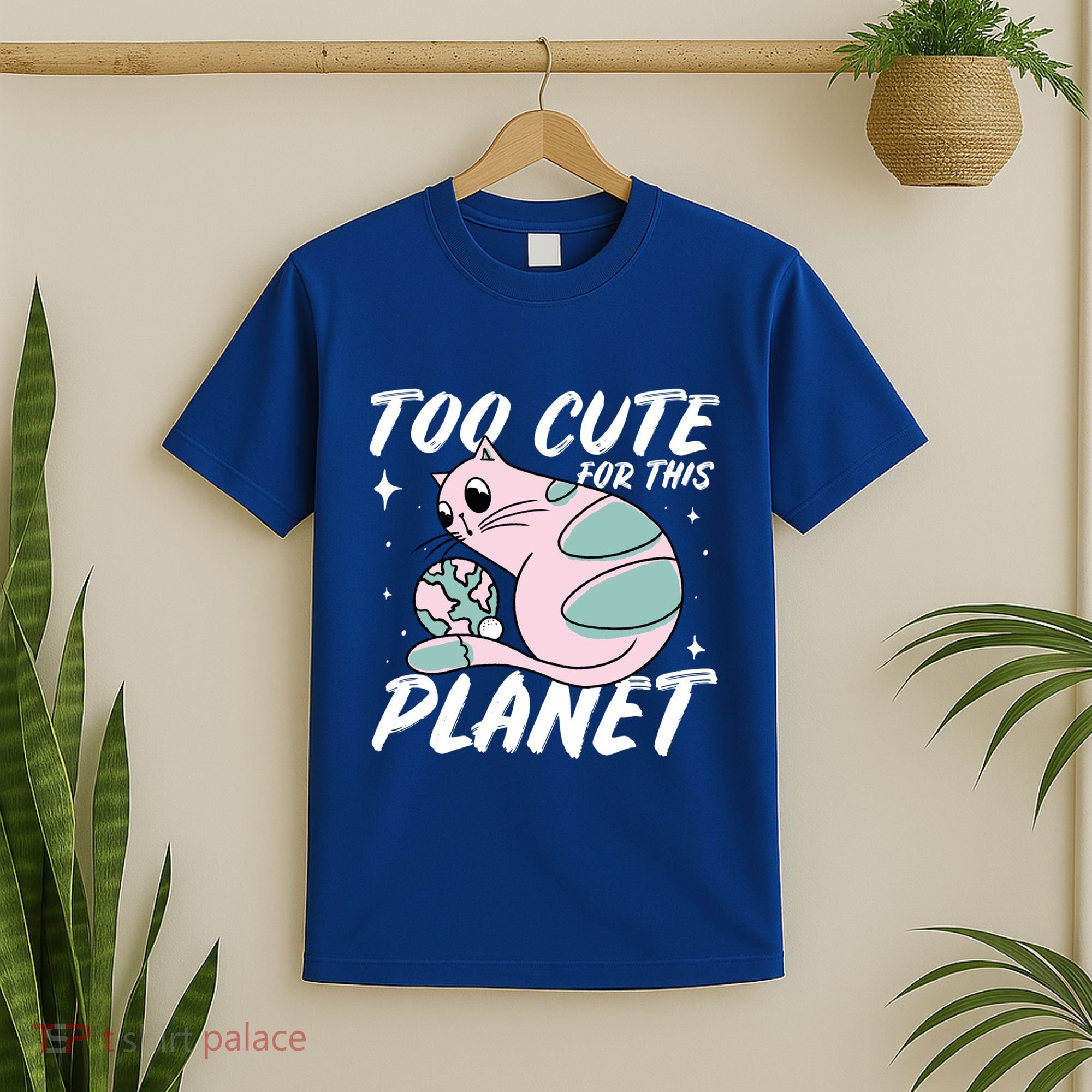 Cat Mom Puns Too Cute For This Planet Earth Astronomy Lover Gift T-Shirt