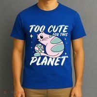 Cat Mom Puns Too Cute For This Planet Earth Astronomy Lover Gift T-Shirt thumb 3