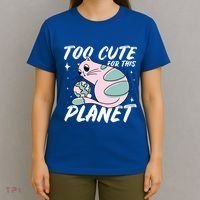 Cat Mom Puns Too Cute For This Planet Earth Astronomy Lover Gift T-Shirt thumb 4