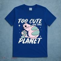 Cat Mom Puns Too Cute For This Planet Earth Astronomy Lover Gift T-Shirt thumb 5