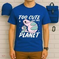 Cat Mom Puns Too Cute For This Planet Earth Astronomy Lover Gift T-Shirt thumb 6