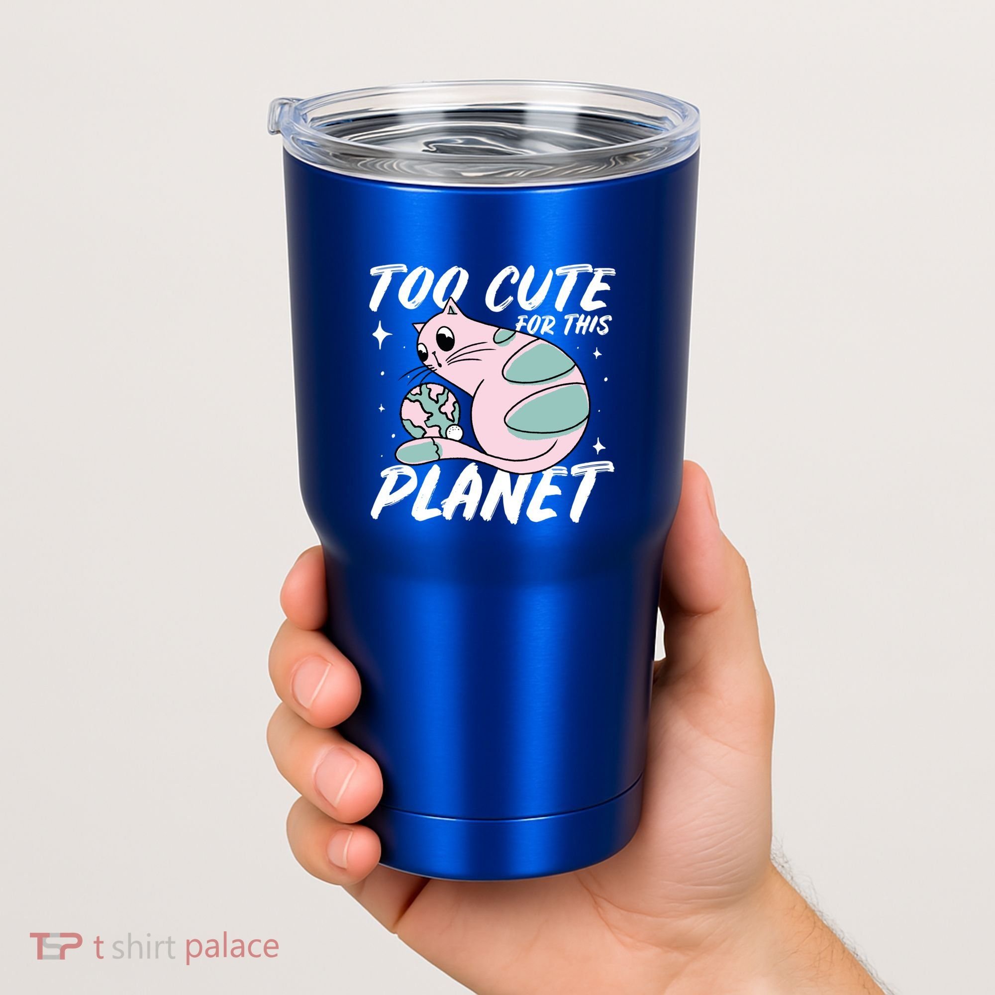 Cat Mom Puns Too Cute For This Planet Earth Astronomy Lover Gift Tumbler