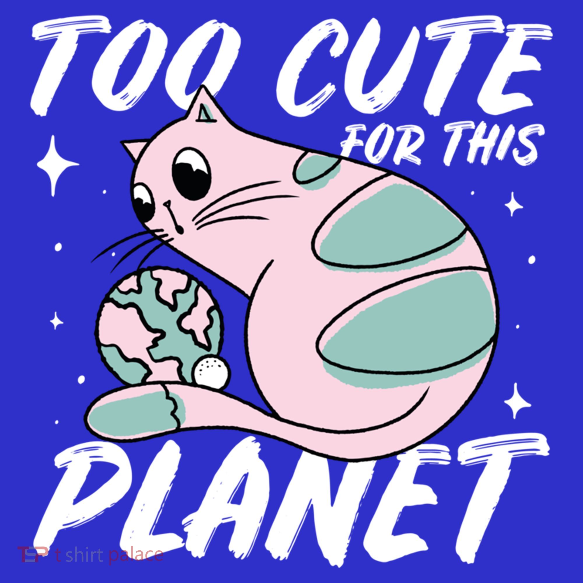 Cat Mom Puns Too Cute For This Planet Earth Astronomy Lover Gift Women's Tank Top