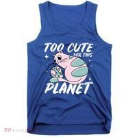 Cat Mom Puns Too Cute For This Planet Earth Astronomy Lover Gift Tank Top thumb 0