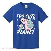 Cat Mom Puns Too Cute For This Planet Earth Astronomy Lover Gift Kids T-Shirt thumb 0