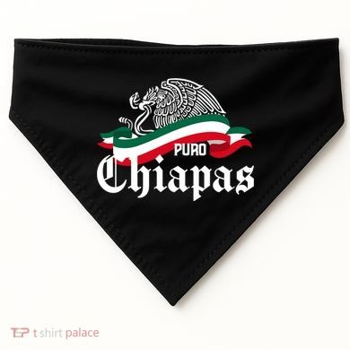 Chiapas Mexico Puro Chiapas Eagle Flag USA-Made Doggie Bandana