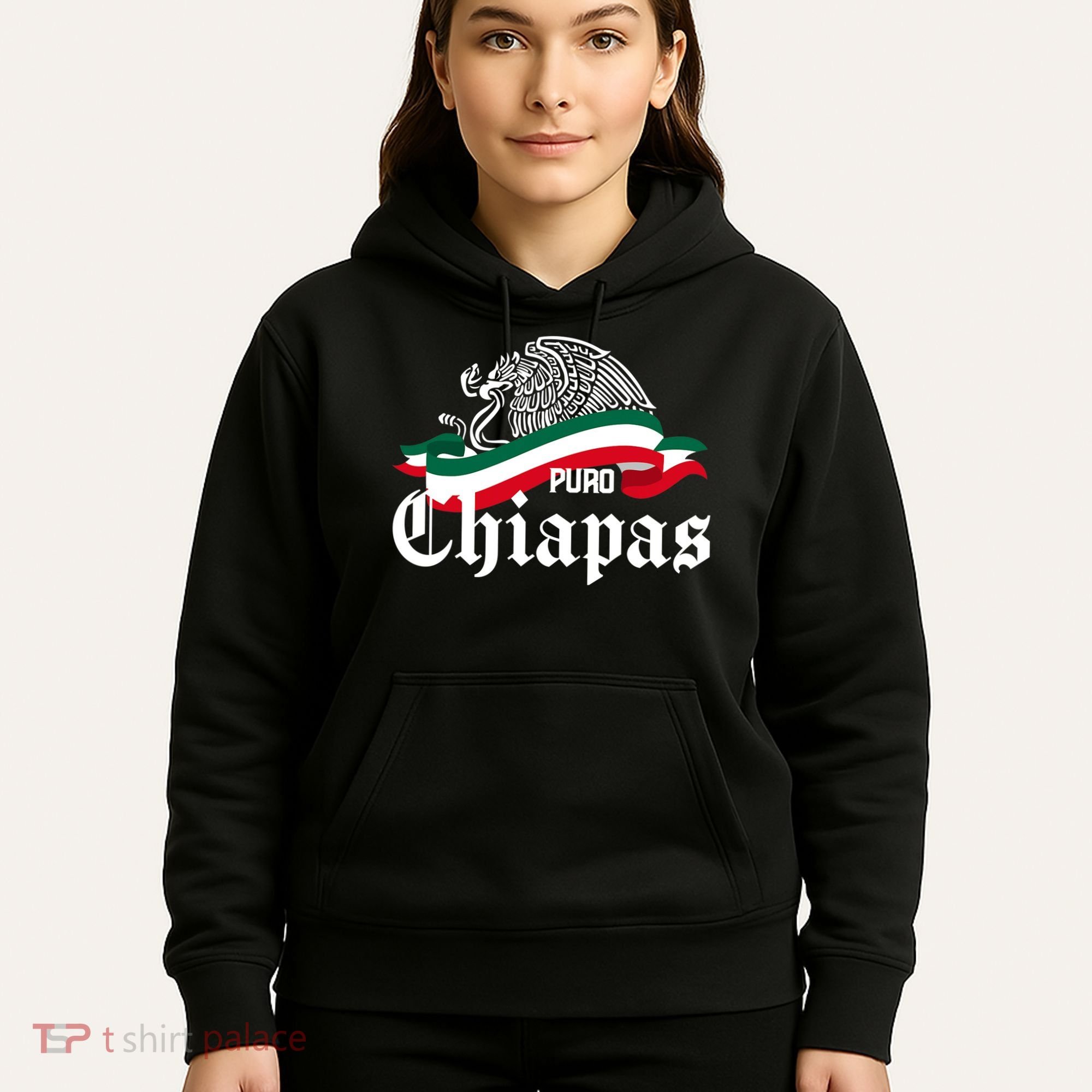 Chiapas Mexico Puro Chiapas Eagle Flag Hoodie