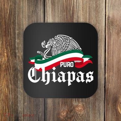 Chiapas Mexico Puro Chiapas Eagle Flag Coaster