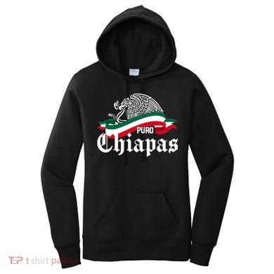 Chiapas Mexico Puro Chiapas Eagle Flag Women's Hoodie