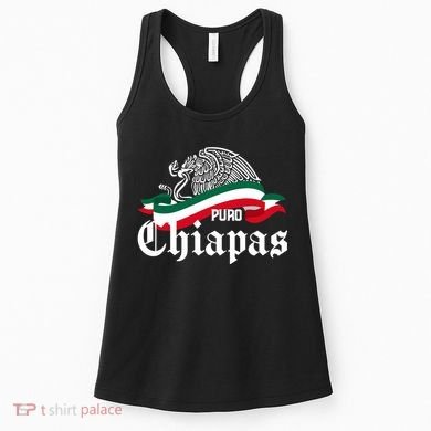 Chiapas Mexico Puro Chiapas Eagle Flag Women's Tank Top