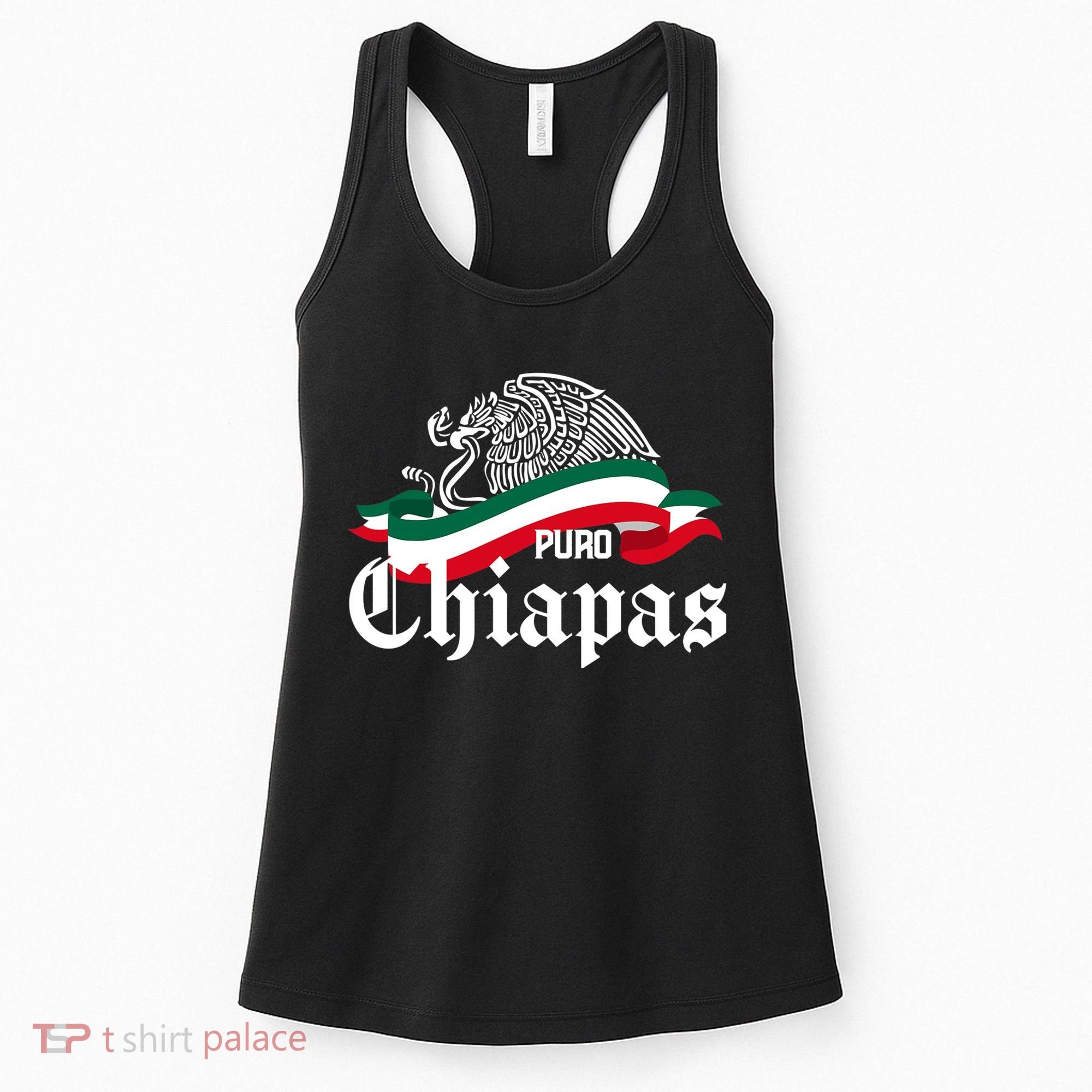 Chiapas Mexico Puro Chiapas Eagle Flag Women's Tank Top