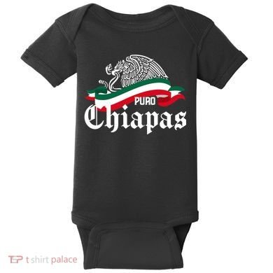 Chiapas Mexico Puro Chiapas Eagle Flag Baby Bodysuit