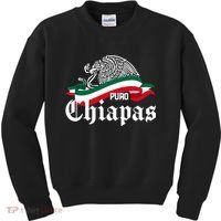 Chiapas Mexico Puro Chiapas Eagle Flag Kids Sweatshirt thumb 0