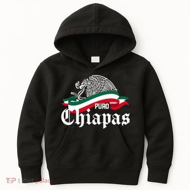 Chiapas Mexico Puro Chiapas Eagle Flag Kids Hoodie