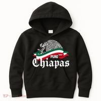 Chiapas Mexico Puro Chiapas Eagle Flag Kids Hoodie thumb 0