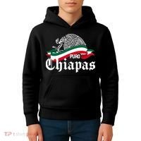 Chiapas Mexico Puro Chiapas Eagle Flag Kids Hoodie thumb 4