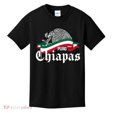 Chiapas Mexico Puro Chiapas Eagle Flag Kids T-Shirt