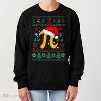 Christmas Math Pi Santa Hat Costume Xmas UGLY Teacher Gifts Women's Sweatshirt thumb 0