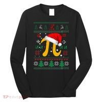 Christmas Math Pi Santa Hat Costume Xmas UGLY Teacher Gifts Long Sleeve Shirt thumb 0