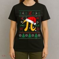 Christmas Math Pi Santa Hat Costume Xmas UGLY Teacher Gifts T-Shirt thumb 4