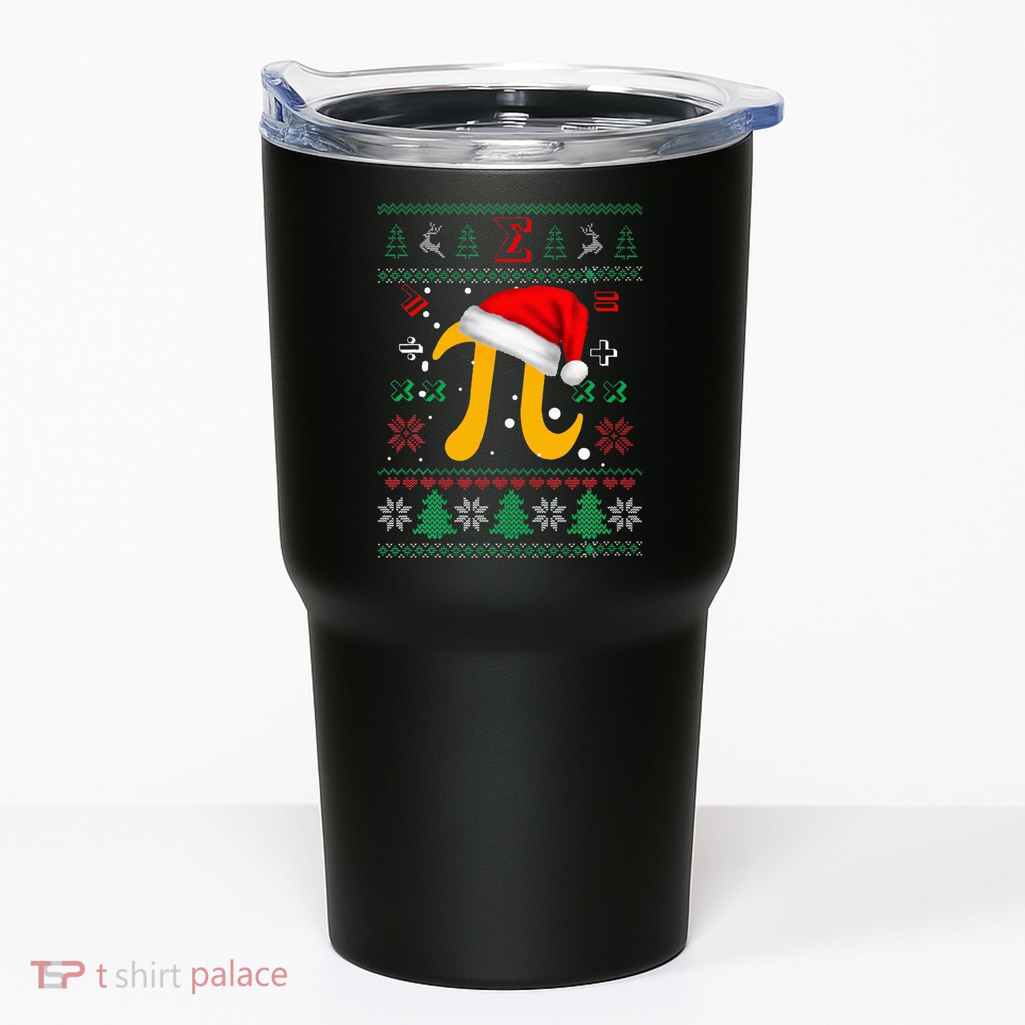 Christmas Math Pi Santa Hat Costume Xmas UGLY Teacher Gifts Tumbler