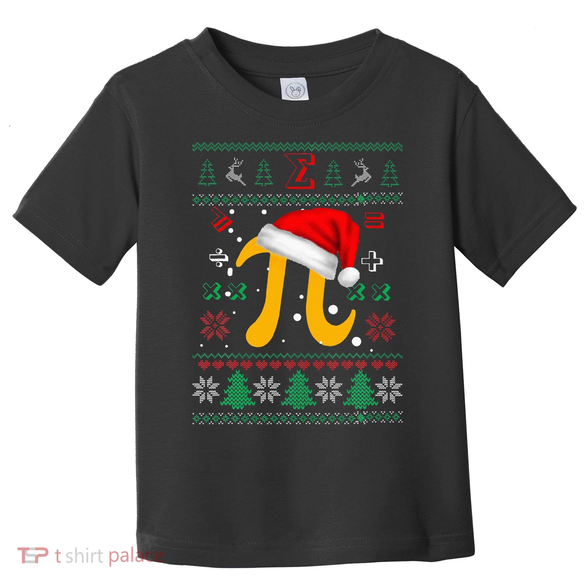 Christmas Math Pi Santa Hat Costume Xmas UGLY Teacher Gifts Toddler T-Shirt