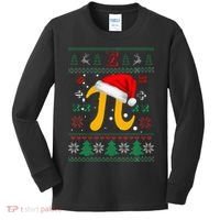 Christmas Math Pi Santa Hat Costume Xmas UGLY Teacher Gifts Kids Long Sleeve Shirt thumb 0