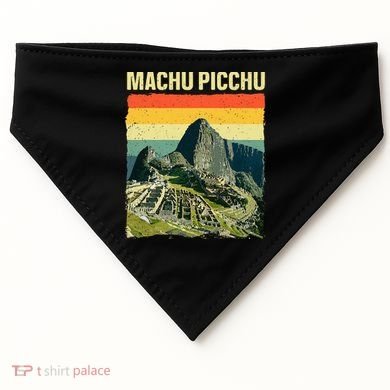 Cool Machu Picchu Art Machu Picchu Peru USA-Made Doggie Bandana