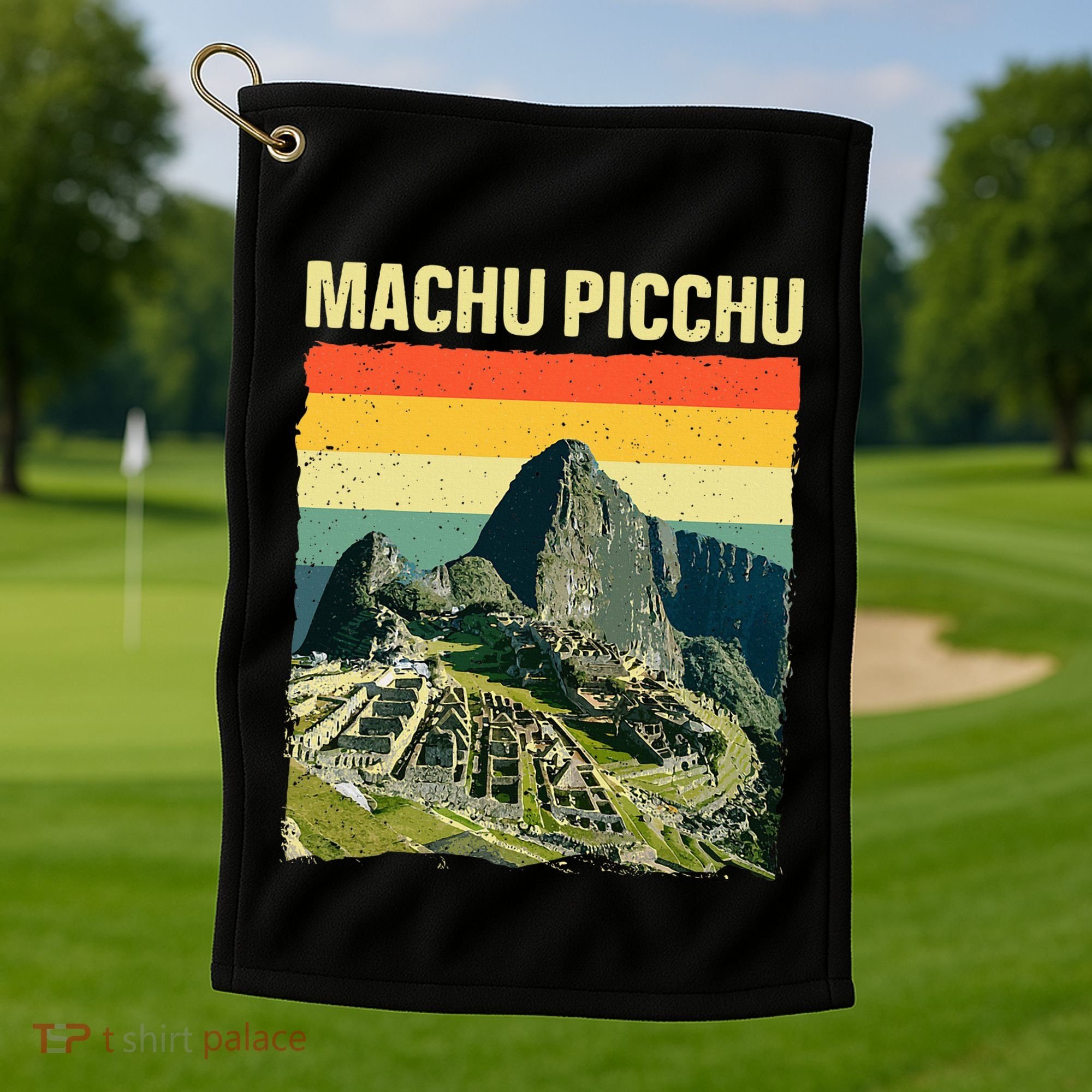 Cool Machu Picchu Art Machu Picchu Peru Golf Towel