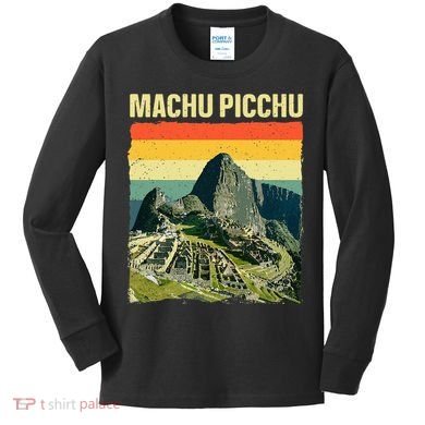Cool Machu Picchu Art Machu Picchu Peru Kids Long Sleeve Shirt