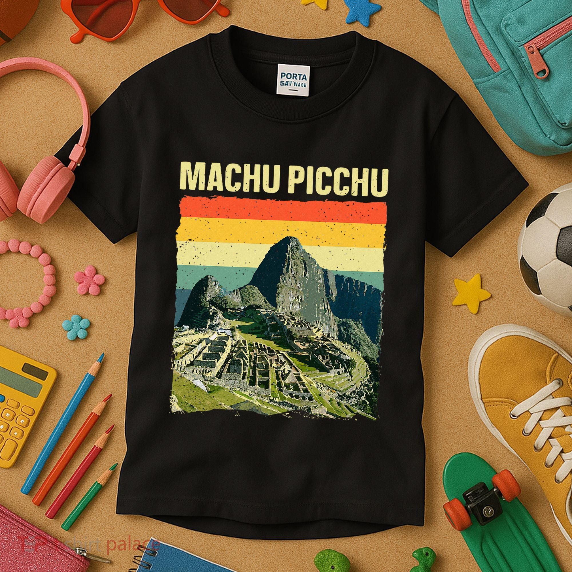 Cool Machu Picchu Art Machu Picchu Peru Kids T-Shirt