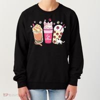 Cat Mom Paw Frappuccino Cute Women's Sweatshirt thumb 0