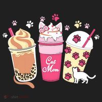 Cat Mom Paw Frappuccino Cute Women's Sweatshirt thumb 2