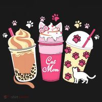 Cat Mom Paw Frappuccino Cute Pom Pom 12in Knit Beanie thumb 2