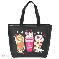 Cat Mom Paw Frappuccino Cute Tote Bag thumb 0