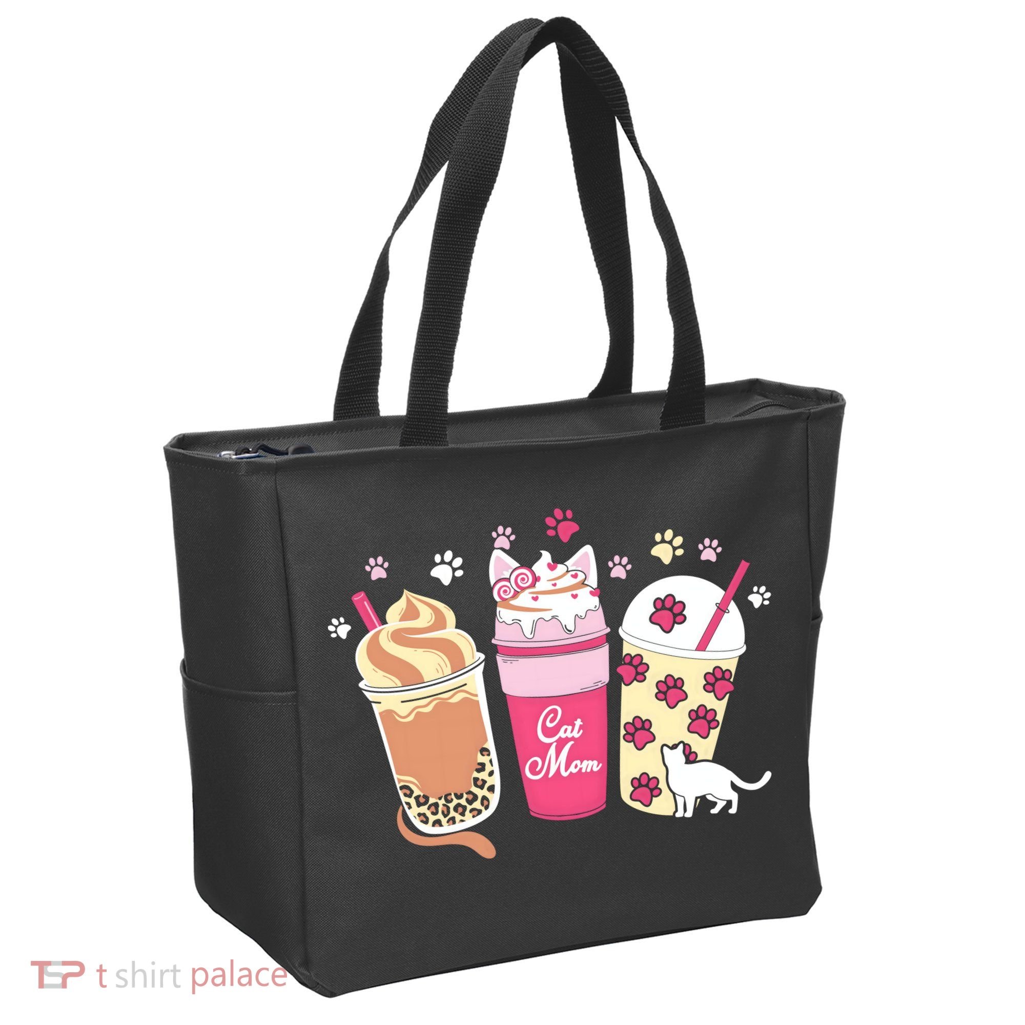 Cat Mom Paw Frappuccino Cute Tote Bag