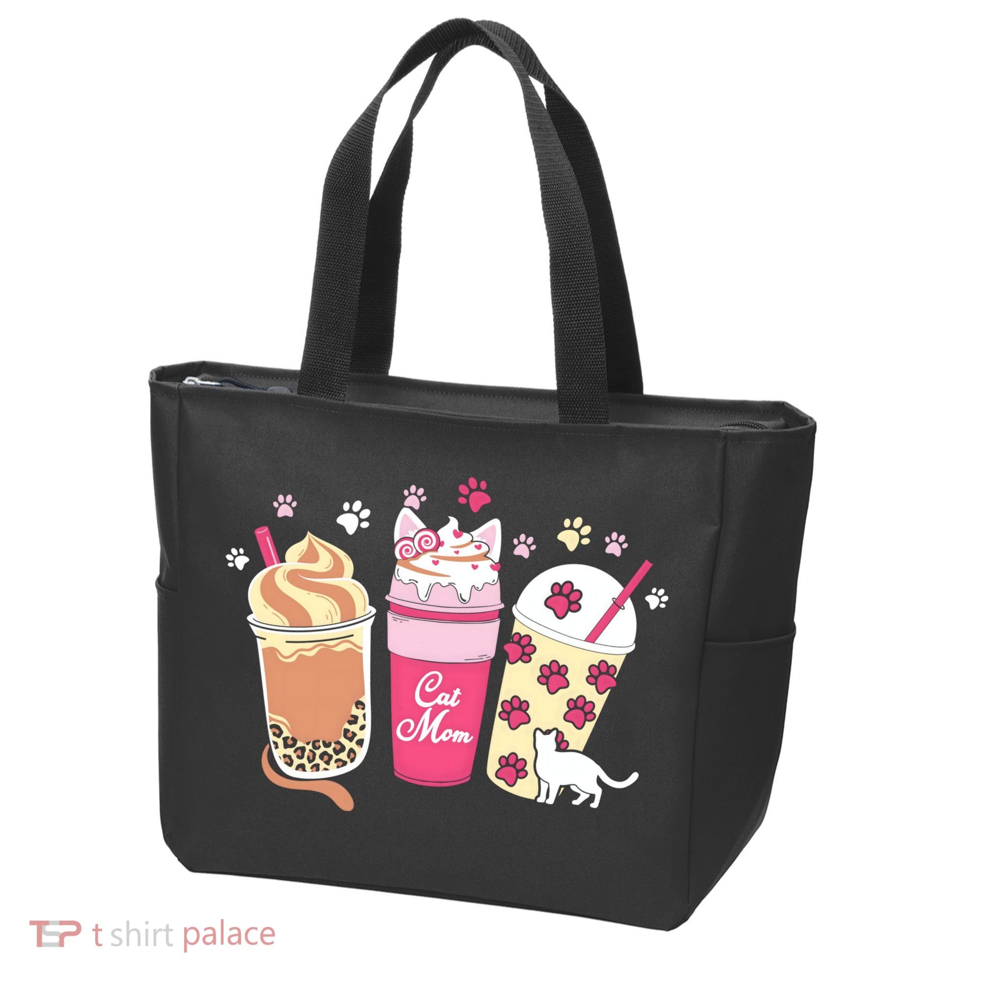 Cat Mom Paw Frappuccino Cute Tote Bag
