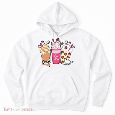 Cat Mom Paw Frappuccino Cute Hoodie