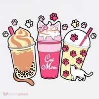 Cat Mom Paw Frappuccino Cute Hoodie thumb 7