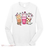 Cat Mom Paw Frappuccino Cute Long Sleeve Shirt thumb 0