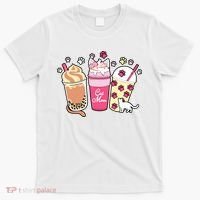 Cat Mom Paw Frappuccino Cute T-Shirt thumb 0