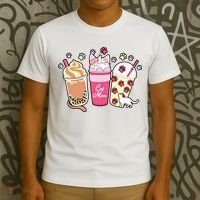 Cat Mom Paw Frappuccino Cute T-Shirt thumb 3