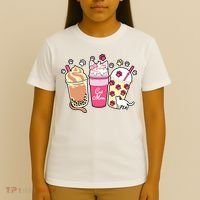 Cat Mom Paw Frappuccino Cute T-Shirt thumb 4