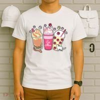Cat Mom Paw Frappuccino Cute T-Shirt thumb 6