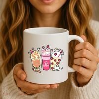 Cat Mom Paw Frappuccino Cute Coffee Mug thumb 3